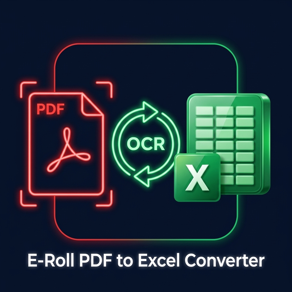 E-Roll Voter List PDF to Excel Converter Logo